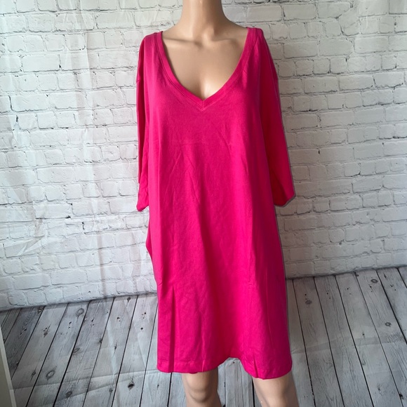 Woman Within Tops - woman within long pink shirt size 4X